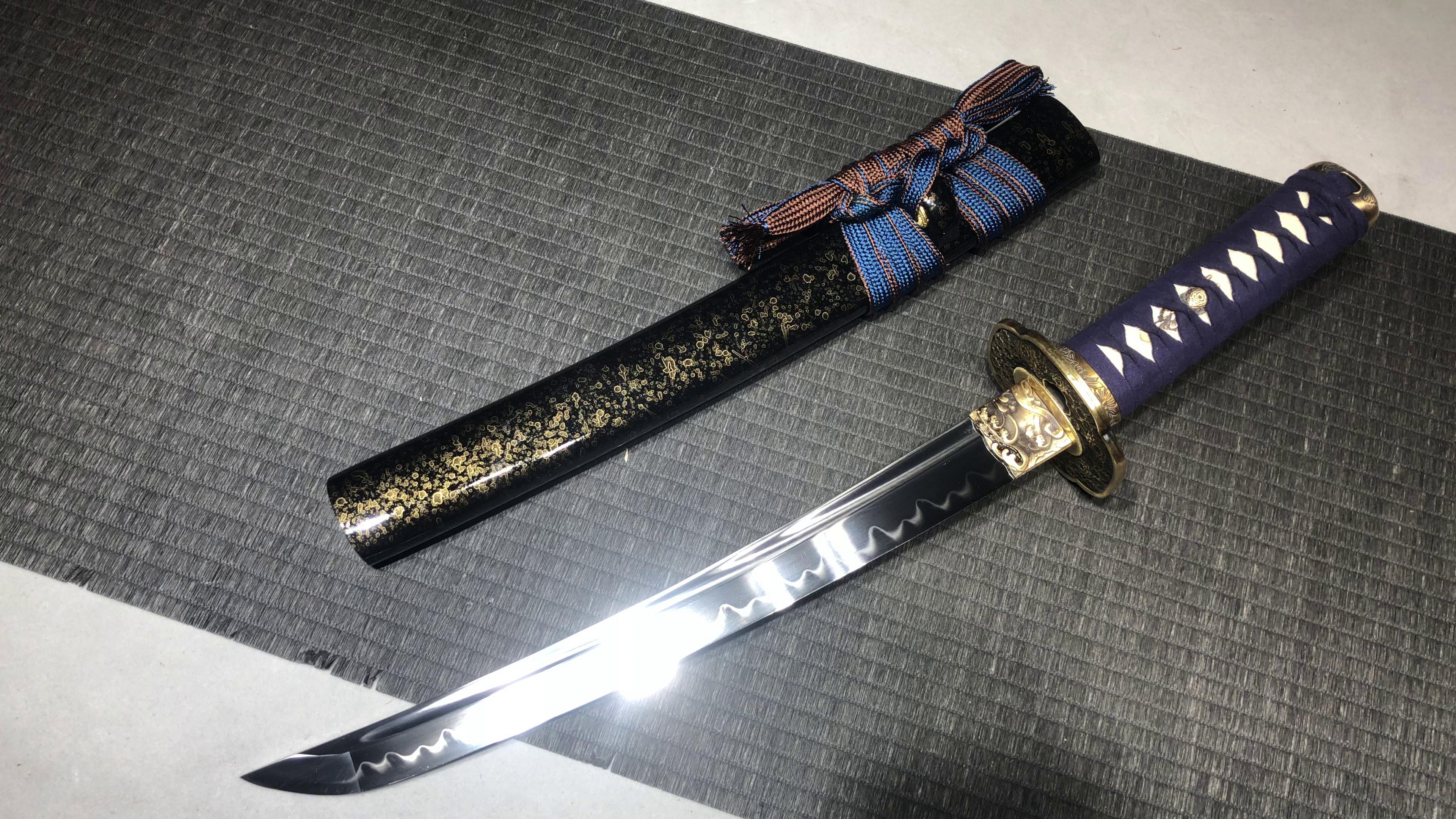 720 新款手作 短款12寸T10烧刃武士刀—百花短刀 编号:620872402231461 - 大祚榮刀劔 대조영도검 网站图片授権给大祚榮 ...