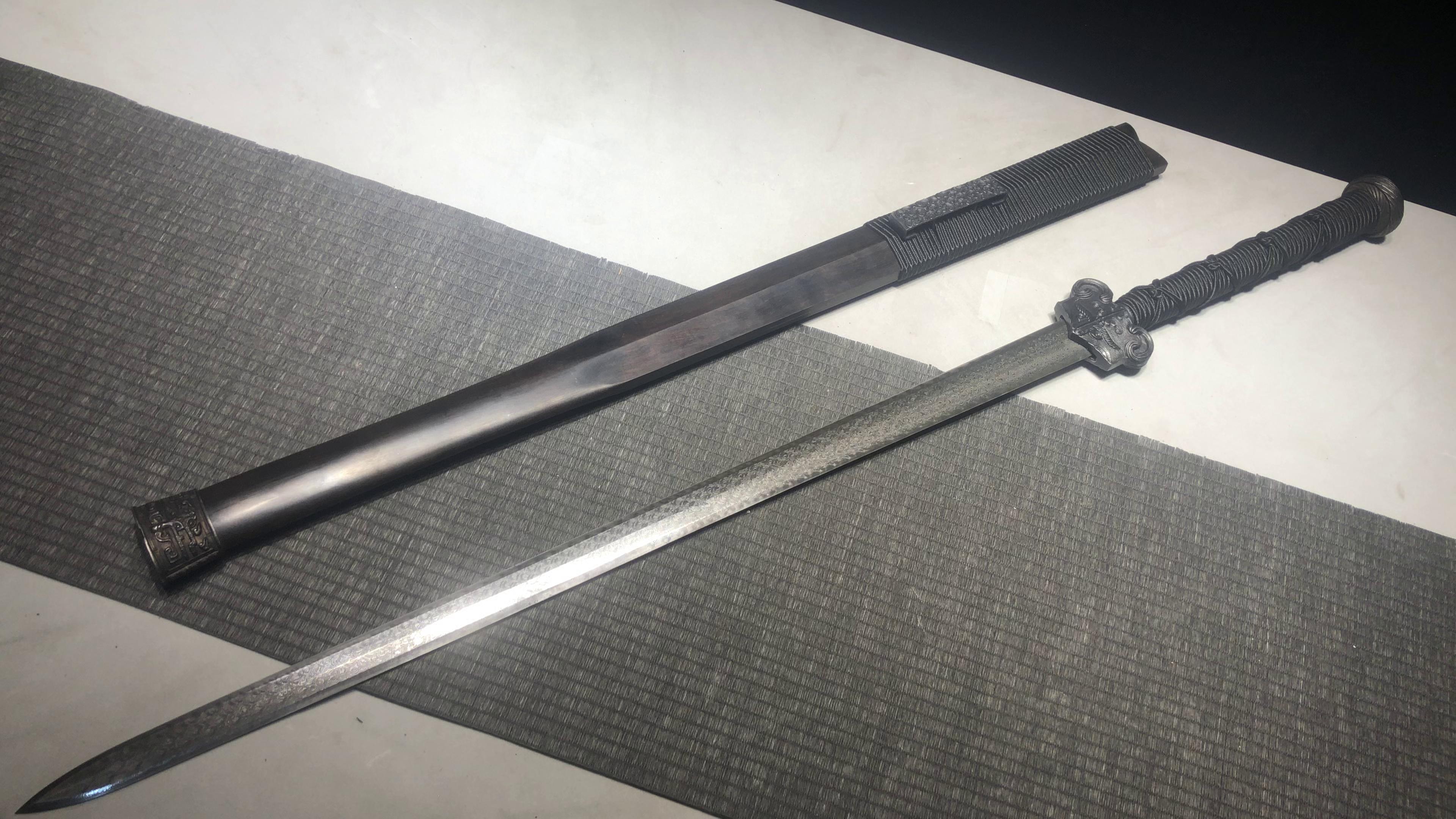 2180 新款手作 长款28寸铁装龙鳞纹汉剑——羊头铁剑 编号:890872308051250 - 大祚榮刀劔 대조영도검 网站图片授権给大祚 ...