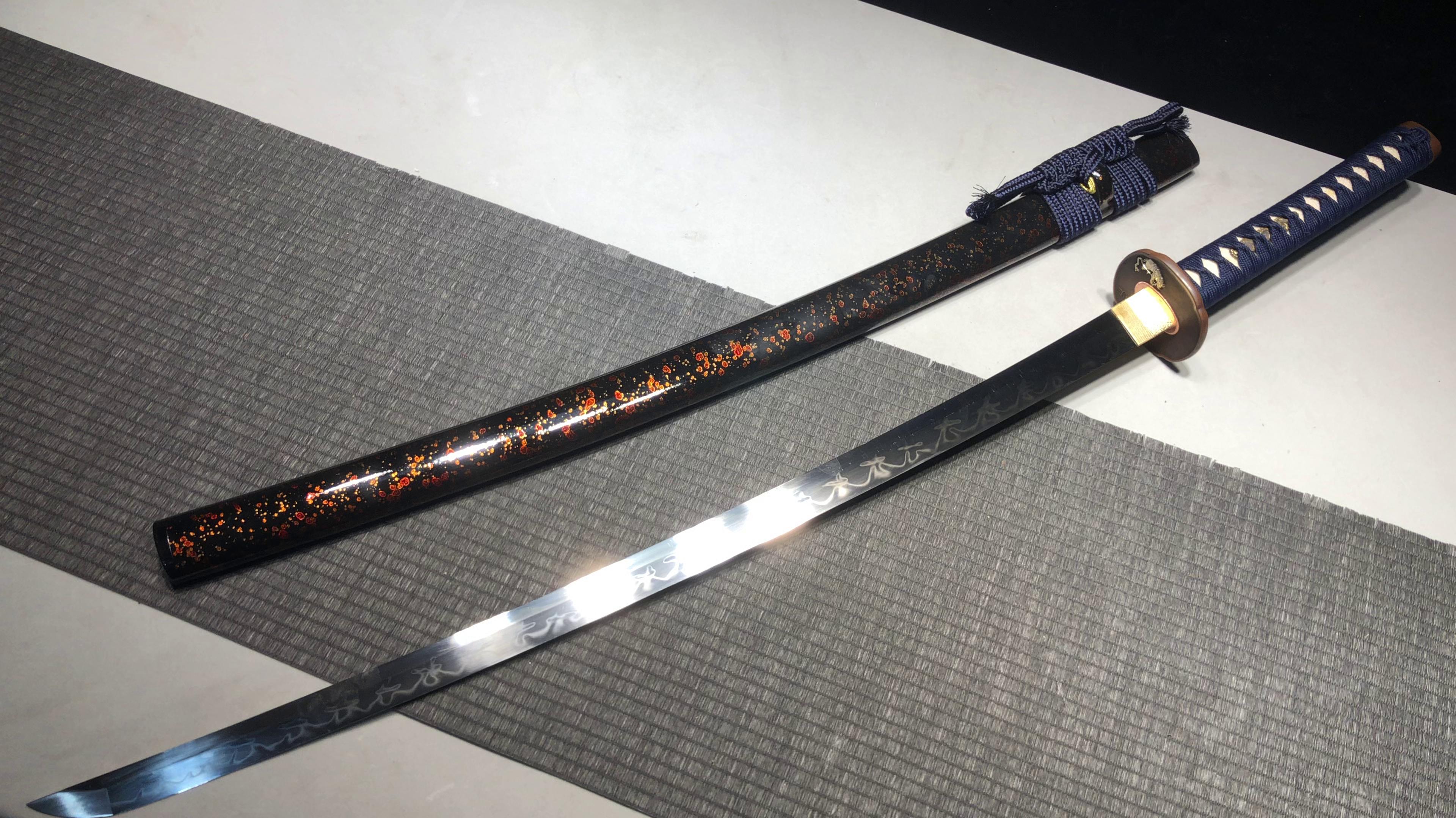 1200 新款手作 长款26寸T10烧刃“太”字纹武士刀——菩萨打刀 编号：050872306241156 - 大祚榮刀劔 대조영도검 网站 ...