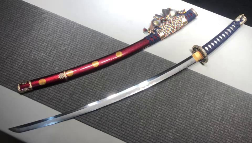 1760 长款26寸花纹钢烧刃格斗研武士刀太刀——十六瓣菊花太刀 编号:08087230401951 - 大祚榮刀劔 대조영도검 网站图片授権 ...