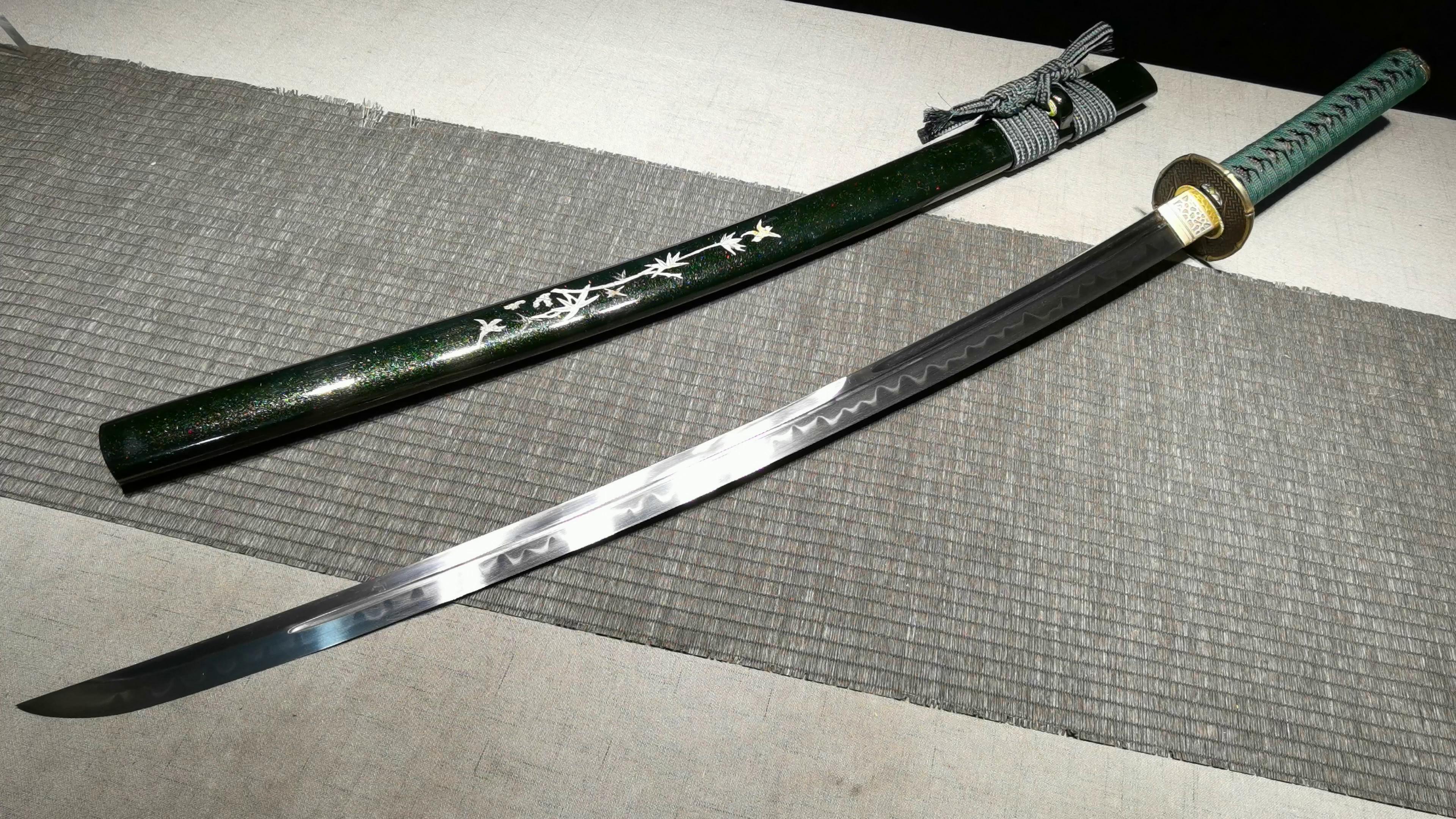 720 长款26寸新款T10烧刃鹈首造打刀武士刀——墨竹打刀 编号:62087221129787 - 大祚榮刀劔 대조영도검 网站图片授権给大 ...